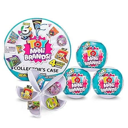Toy Mini Brands Series 1 collector kit bundle with 3 capsules and case